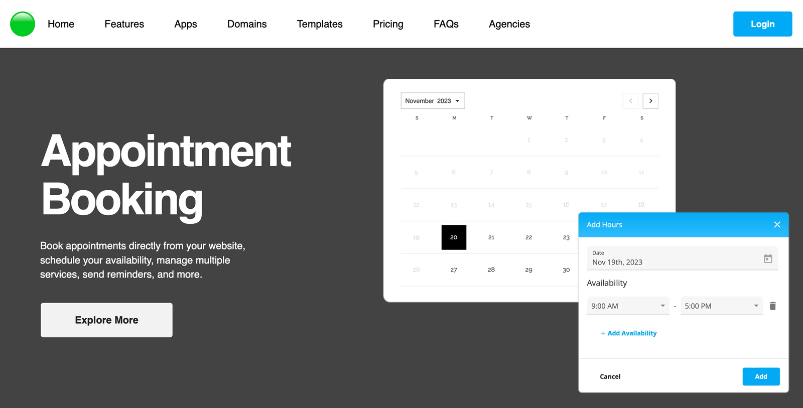Adding client booking and contact features